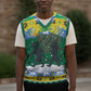 Gabon Christmas Knitted V-Neck Vest Black Panthers Carrying Tree and Snowflake - African Pride