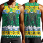 Gabon Christmas Men Tank Top Black Panthers Carrying Tree and Snowflake - African Pride