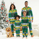 Gabon Christmas Pajama Set Black Panthers Carrying Tree and Snowflake - African Pride