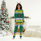 Gabon Christmas Pajama Set Black Panthers Carrying Tree and Snowflake - African Pride