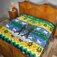 Gabon Christmas Quilt Black Panthers Carrying Tree and Snowflake - African Pride