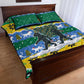 Gabon Christmas Quilt Bed Set Black Panthers Carrying Tree and Snowflake - African Pride