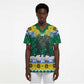 Gabon Christmas Scrub Top Black Panthers Carrying Tree and Snowflake - African Pride