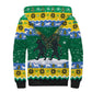 Gabon Christmas Sherpa Hoodie Black Panthers Carrying Tree and Snowflake - African Pride