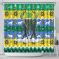 Gabon Christmas Shower Curtain Black Panthers Carrying Tree and Snowflake - African Pride