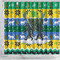 Gabon Christmas Shower Curtain Black Panthers Carrying Tree and Snowflake - African Pride