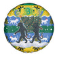 Gabon Christmas Spare Tire Cover Black Panthers Carrying Tree and Snowflake - African Pride