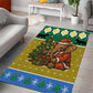 Gabon Christmas Area Rug Pixel Art Elephant Santa Christmas Tree and Flag - African Pride