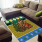 Gabon Christmas Area Rug Pixel Art Elephant Santa Christmas Tree and Flag - African Pride
