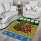 Gabon Christmas Area Rug Pixel Art Elephant Santa Christmas Tree and Flag - African Pride