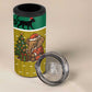 Gabon Christmas 4 in 1 Can Cooler Tumbler Pixel Art Elephant Santa Christmas Tree and Flag - African Pride