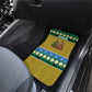 Gabon Christmas Car Mats Pixel Art Elephant Santa Christmas Tree and Flag - African Pride