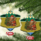 Gabon Christmas Ceramic Ornament Pixel Art Elephant Santa Christmas Tree and Flag - African Pride