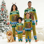 Gabon Christmas Pajama Set Pixel Art Elephant Santa Christmas Tree and Flag - African Pride