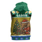Gabon Christmas Sleeveless Hoodie Pixel Art Elephant Santa Christmas Tree and Flag - African Pride
