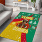 Guinea Christmas Area Rug Santa Chimpanzee Heart Hands and Snowflake - African Pride