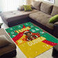 Guinea Christmas Area Rug Santa Chimpanzee Heart Hands and Snowflake - African Pride