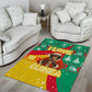 Guinea Christmas Area Rug Santa Chimpanzee Heart Hands and Snowflake - African Pride