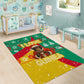 Guinea Christmas Area Rug Santa Chimpanzee Heart Hands and Snowflake - African Pride