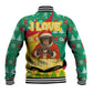 Guinea Christmas Baseball Jacket Santa Chimpanzee Heart Hands and Snowflake - African Pride