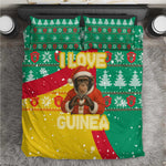 Guinea Christmas Bedding Set Santa Chimpanzee Heart Hands and Snowflake - African Pride