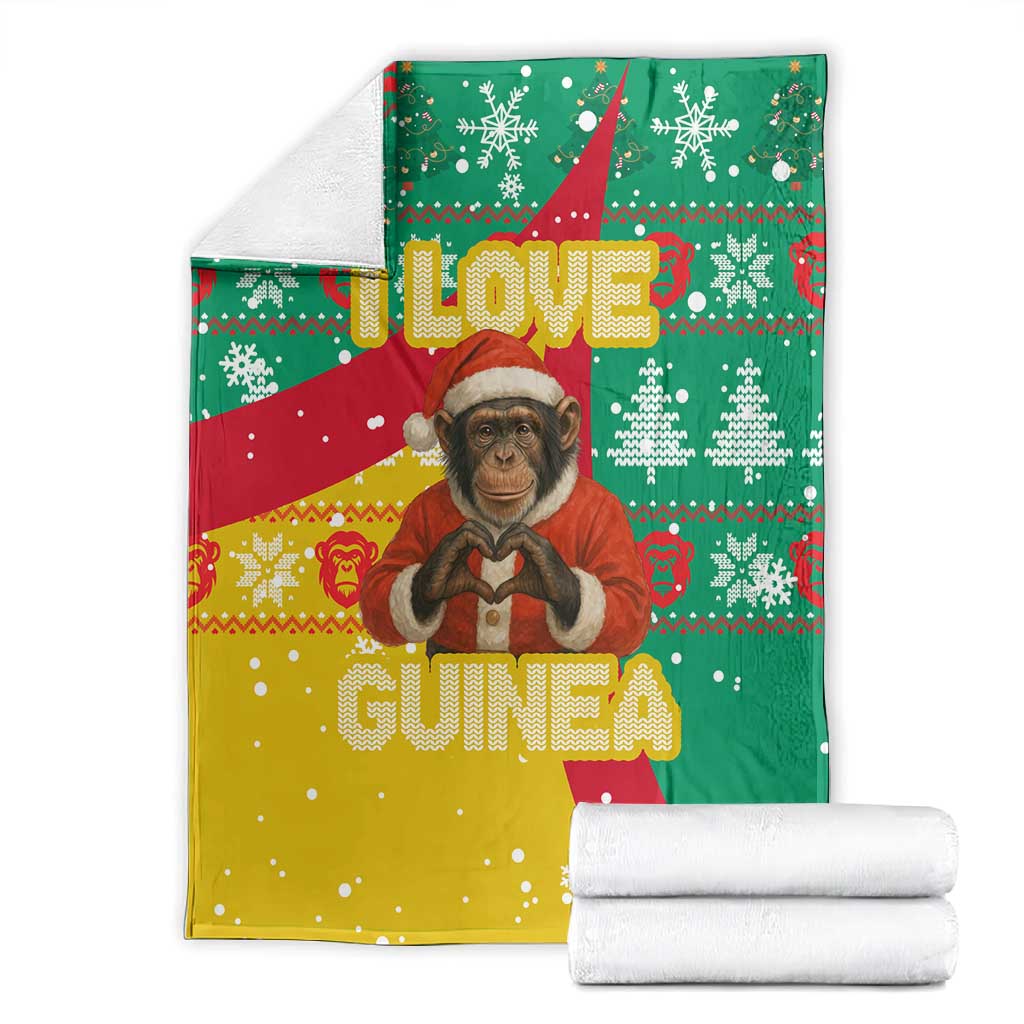 Guinea Christmas Blanket Santa Chimpanzee Heart Hands and Snowflake - African Pride