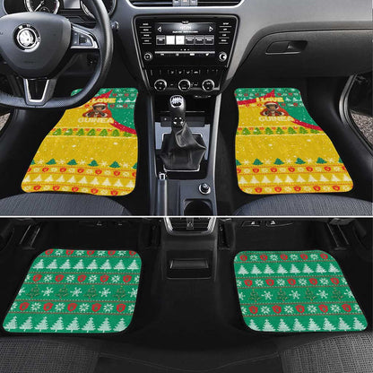 Guinea Christmas Car Mats Santa Chimpanzee Heart Hands and Snowflake - African Pride
