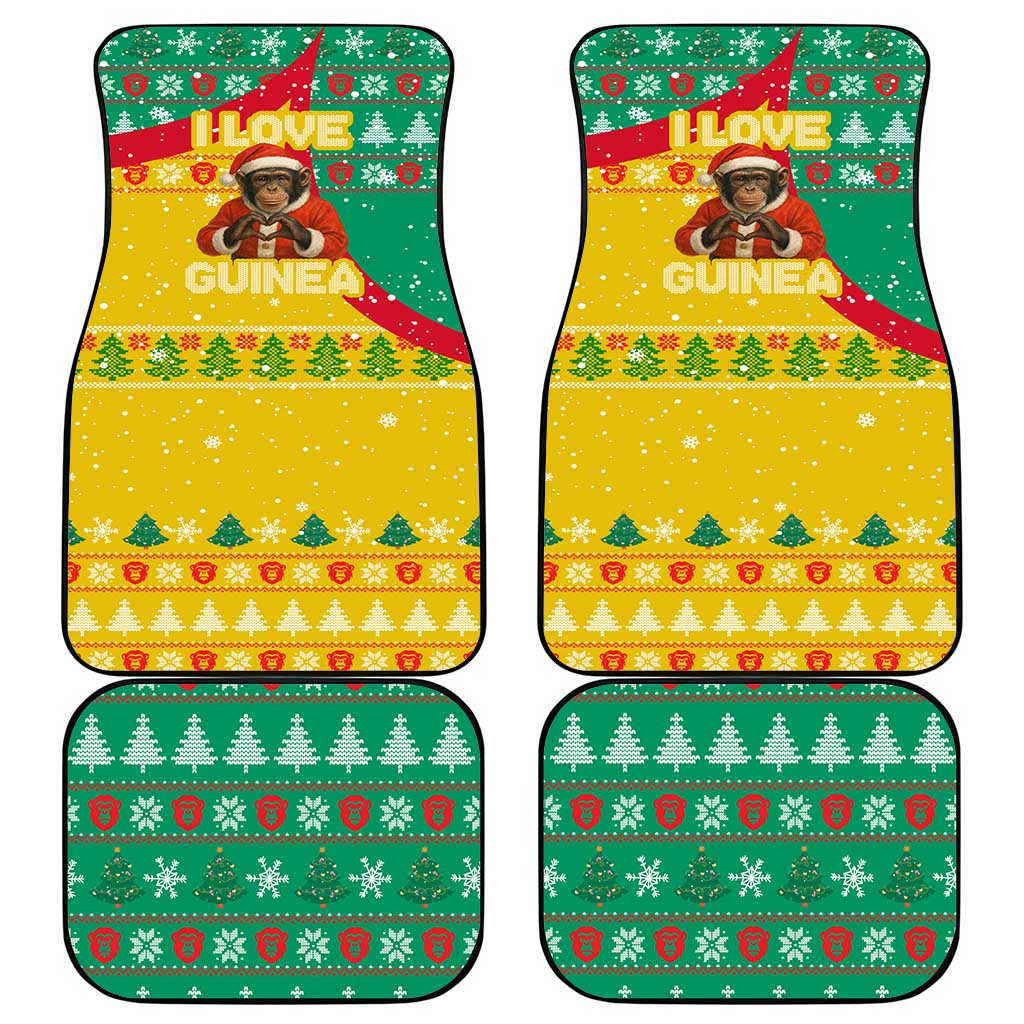 Guinea Christmas Car Mats Santa Chimpanzee Heart Hands and Snowflake - African Pride