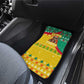 Guinea Christmas Car Mats Santa Chimpanzee Heart Hands and Snowflake - African Pride