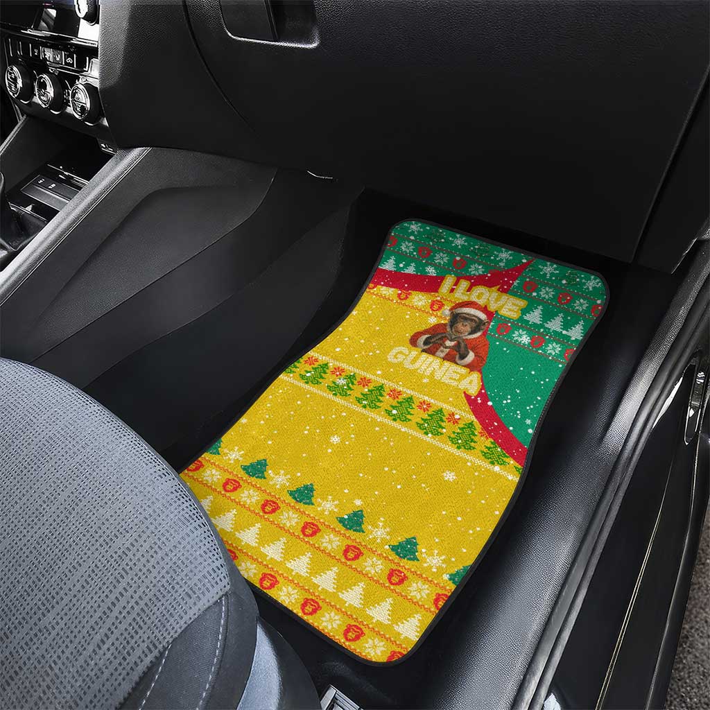 Guinea Christmas Car Mats Santa Chimpanzee Heart Hands and Snowflake - African Pride
