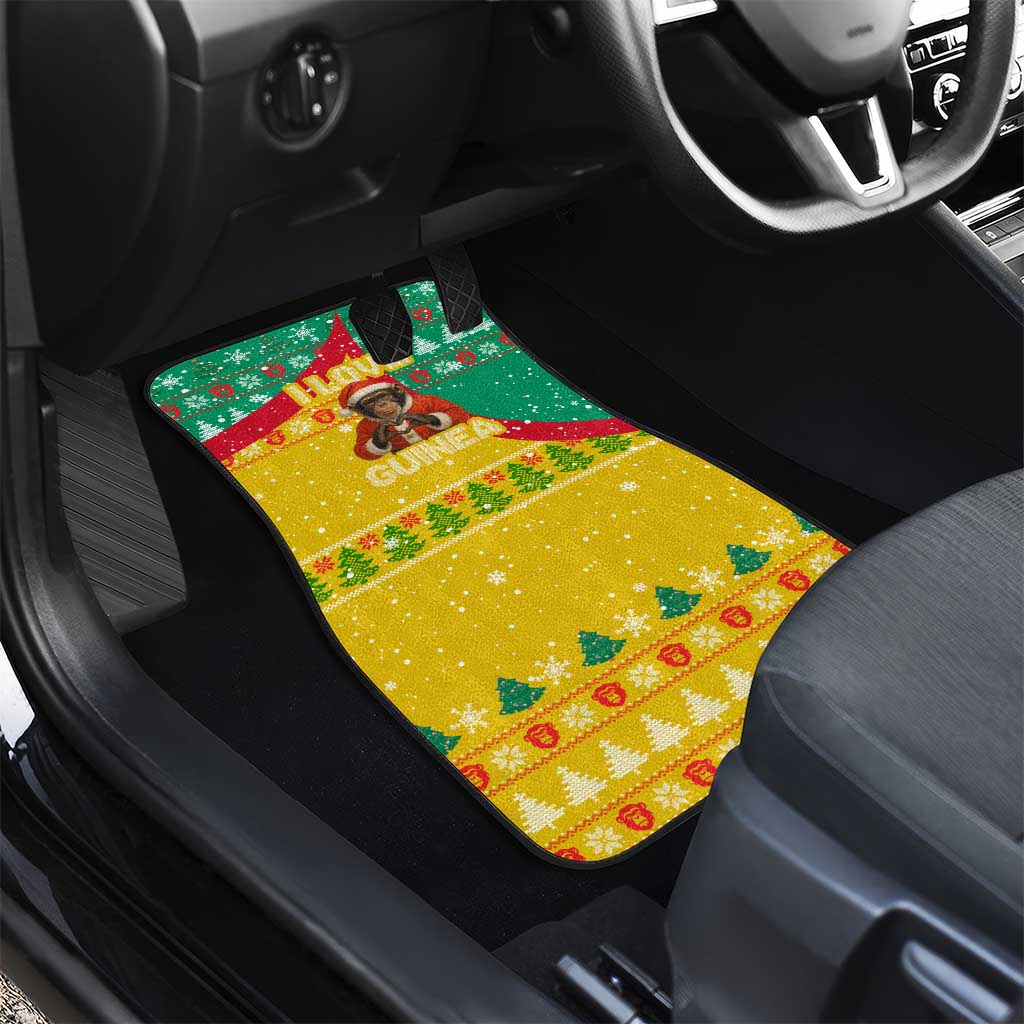 Guinea Christmas Car Mats Santa Chimpanzee Heart Hands and Snowflake - African Pride