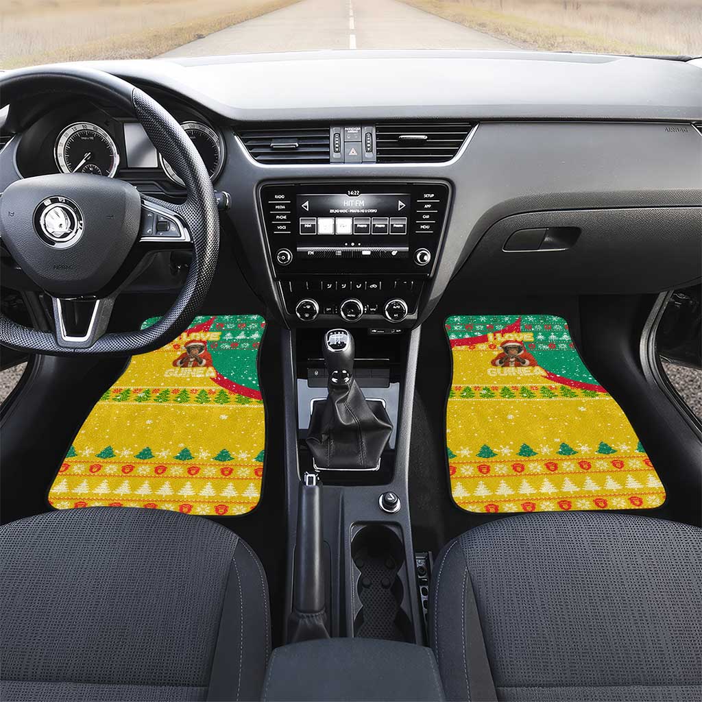 Guinea Christmas Car Mats Santa Chimpanzee Heart Hands and Snowflake - African Pride