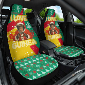 Guinea Christmas Car Seat Cover Santa Chimpanzee Heart Hands and Snowflake - African Pride