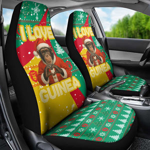 Guinea Christmas Car Seat Cover Santa Chimpanzee Heart Hands and Snowflake - African Pride