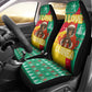 Guinea Christmas Car Seat Cover Santa Chimpanzee Heart Hands and Snowflake - African Pride