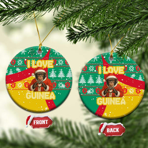 Guinea Christmas Ceramic Ornament Santa Chimpanzee Heart Hands and Snowflake - African Pride