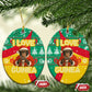 Guinea Christmas Ceramic Ornament Santa Chimpanzee Heart Hands and Snowflake - African Pride