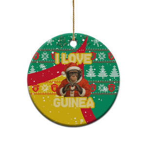 Guinea Christmas Ceramic Ornament Santa Chimpanzee Heart Hands and Snowflake - African Pride