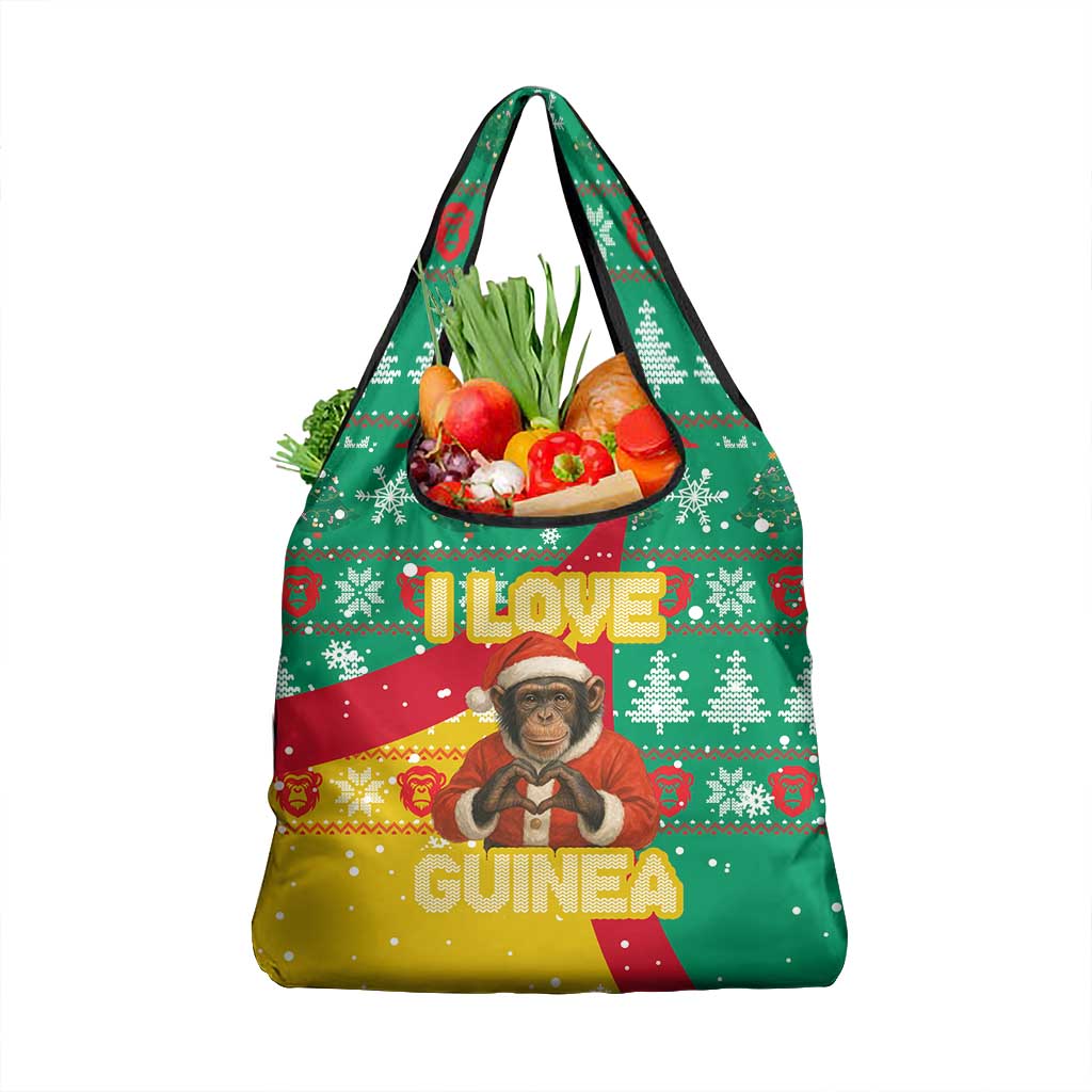 Guinea Christmas Grocery Bag Santa Chimpanzee Heart Hands and Snowflake - African Pride
