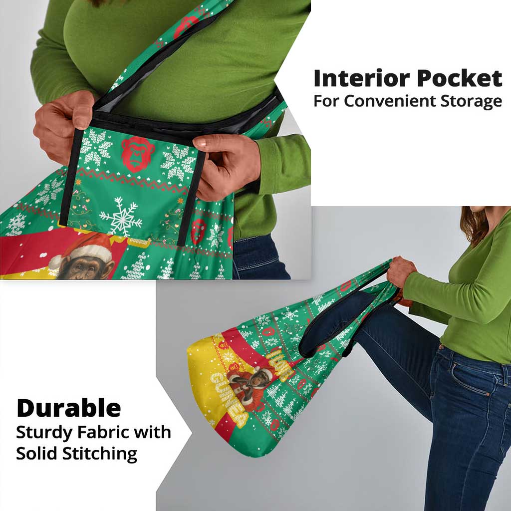 Guinea Christmas Grocery Bag Santa Chimpanzee Heart Hands and Snowflake - African Pride