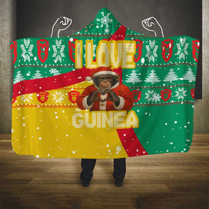 Guinea Christmas Hooded Blanket Santa Chimpanzee Heart Hands and Snowflake - African Pride