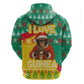 Guinea Christmas Hoodie Santa Chimpanzee Heart Hands and Snowflake - African Pride