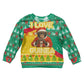 Guinea Christmas Kid Ugly Christmas Sweater Santa Chimpanzee Heart Hands and Snowflake - African Pride