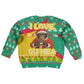 Guinea Christmas Kid Ugly Christmas Sweater Santa Chimpanzee Heart Hands and Snowflake - African Pride
