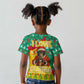 Guinea Christmas Kid T shirt Santa Chimpanzee Heart Hands and Snowflake - African Pride