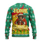 Guinea Christmas Ugly Christmas Sweater Santa Chimpanzee Heart Hands and Snowflake - African Pride