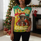 Guinea Christmas Knitted V-Neck Vest Santa Chimpanzee Heart Hands and Snowflake - African Pride