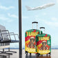 Guinea Christmas Luggage Cover Santa Chimpanzee Heart Hands and Snowflake - African Pride