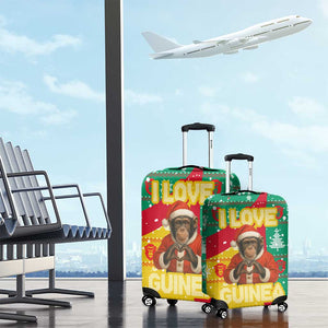 Guinea Christmas Luggage Cover Santa Chimpanzee Heart Hands and Snowflake - African Pride