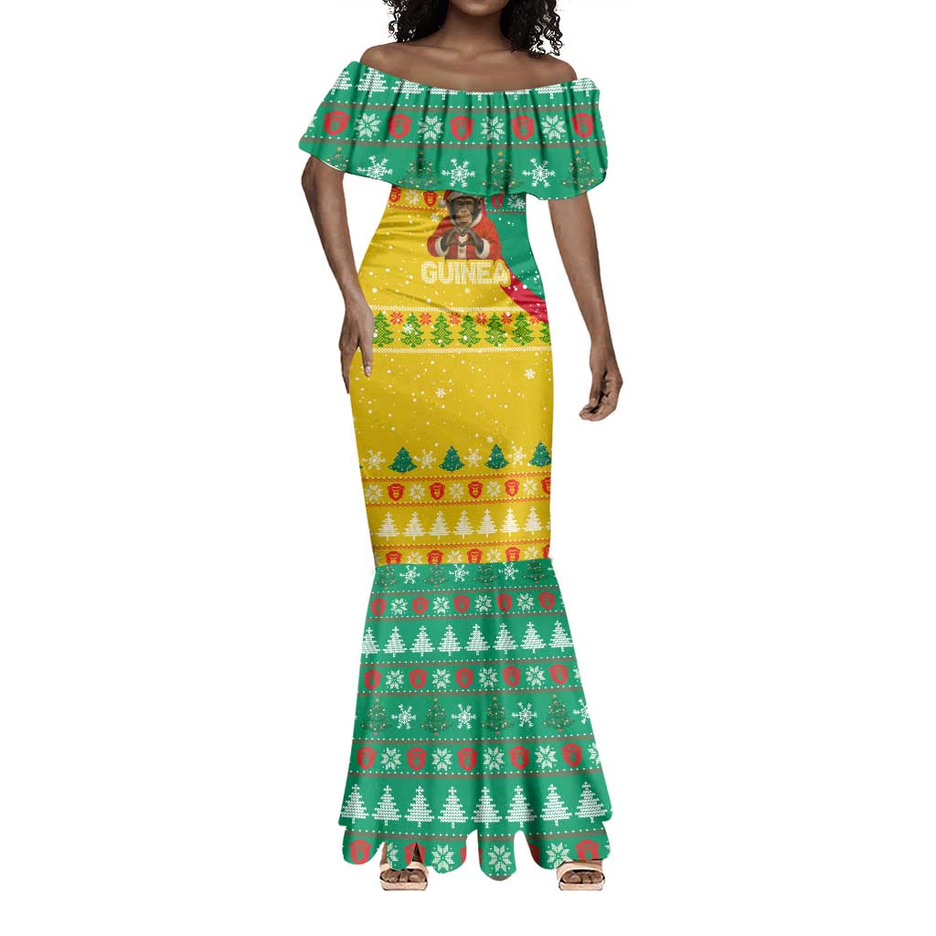 Guinea Christmas Mermaid Dress Santa Chimpanzee Heart Hands and Snowflake - African Pride